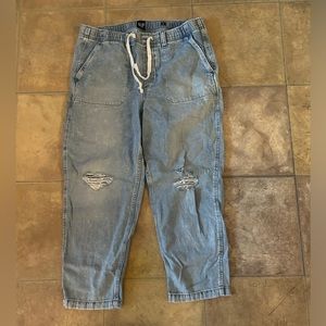 Gap drawstring loose fit jeans, size large